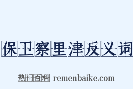 保卫察里津反义词是什么意思的图片